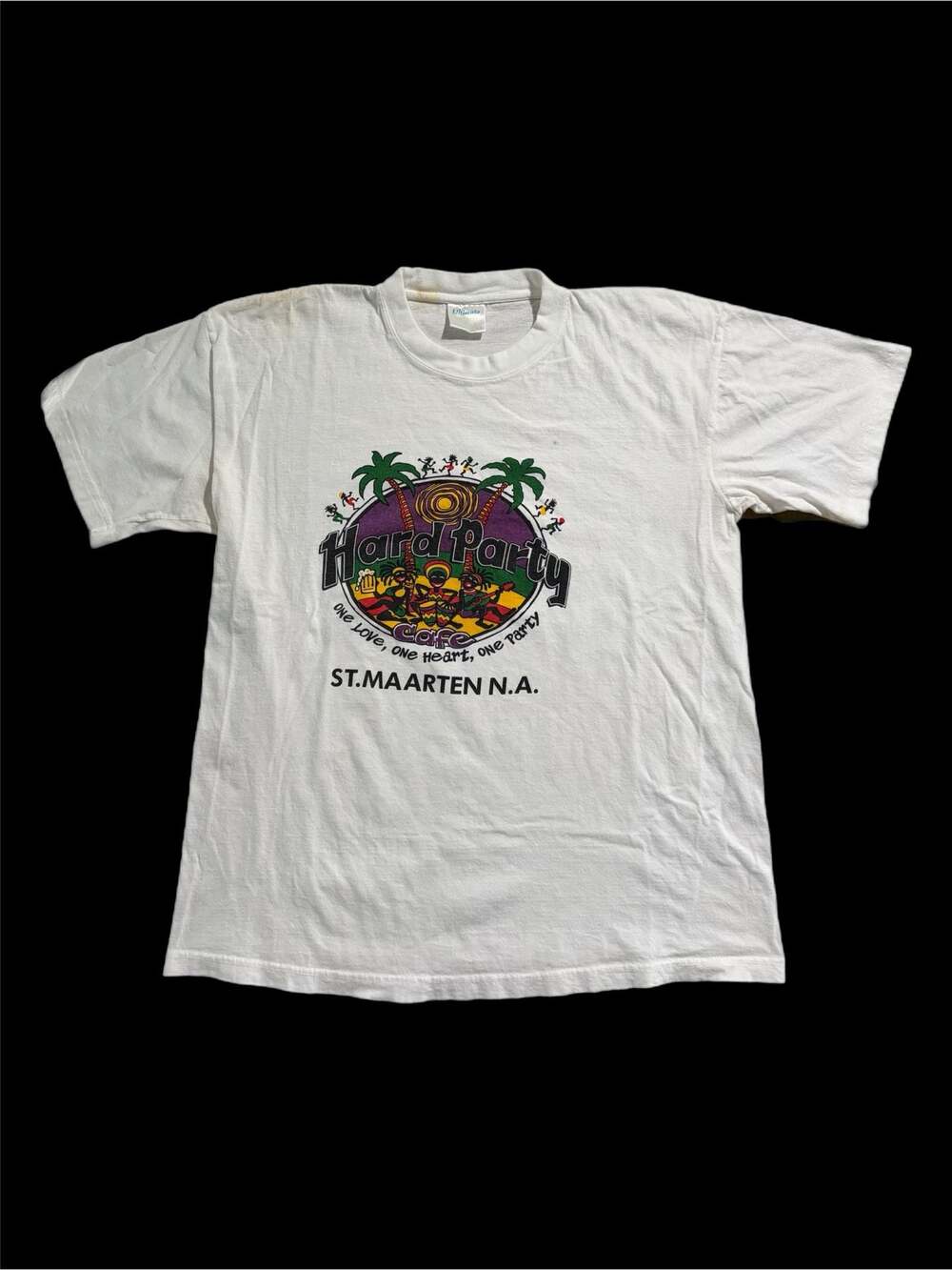 Vintage Hard Party Cafe St. Maarten N.A. Single Stitch Graphic T-Shirt